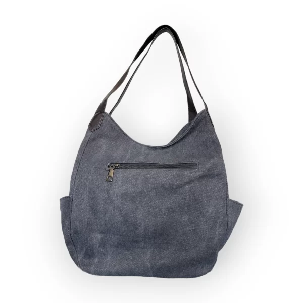 Bolsa de Lona Color Gris Obscuro - Imagen 2