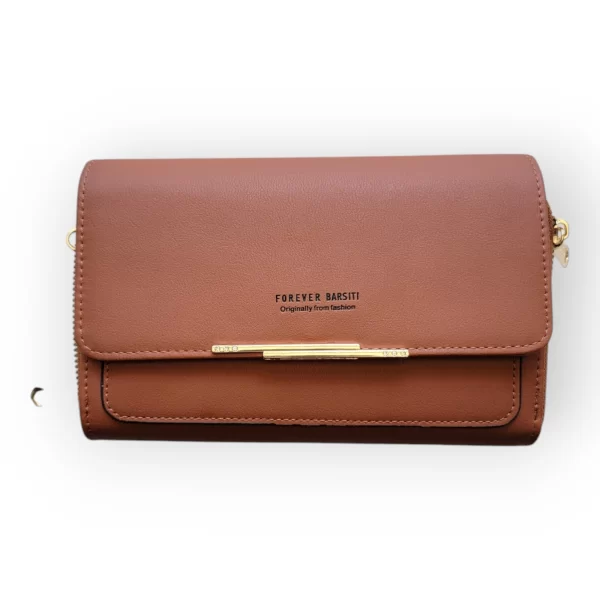 Bolso de Piel Sintetica Con Doble Cierre