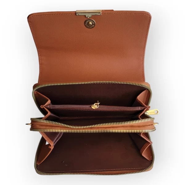 Bolso de Piel Sintetica Con Doble Cierre - Imagen 3