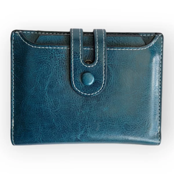 Cartera de Dama de Piel Sintetica color Jade