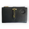 Cartera de Dama de Piel Sintetica de Color Negro