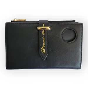 Cartera de Dama de Piel Sintetica de Color Negro