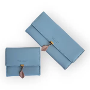 Duo de Carteras de Dama en color Azul Claro