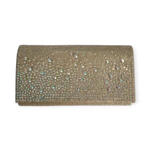 Bolsa Con Brillos Y Pedreria Color Dorado