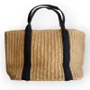 Bolsa De Mimbre Con Asa De Tela