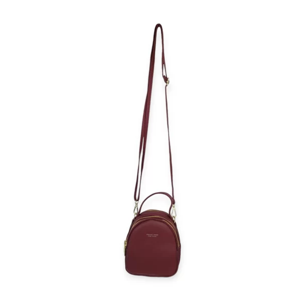 Bolsa Pequeña De Vinipiel Color Vino - Imagen 3