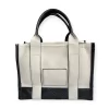 Bolsa The Tote Bag Blanco Con Negro - Imagen 2