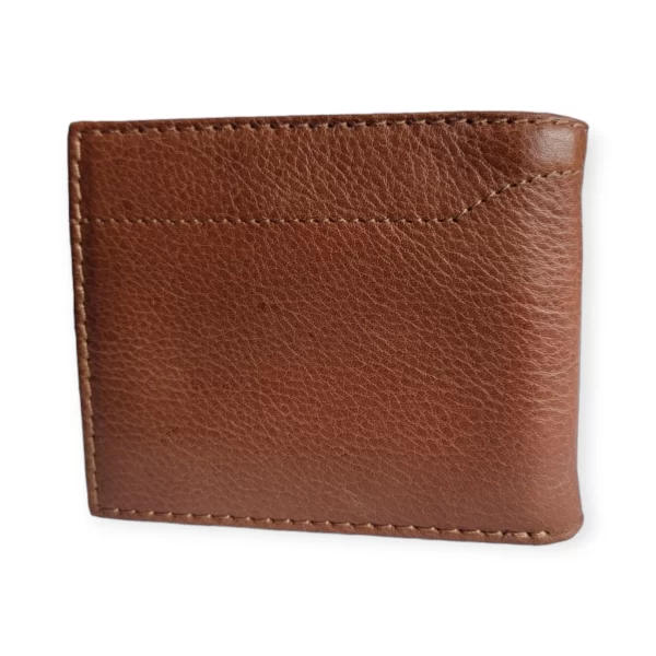 Cartera De Piel Color Café - Imagen 4