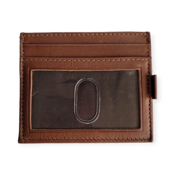 Cartera De Piel Color Café - Imagen 5