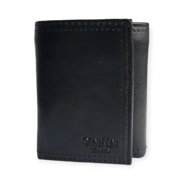 Cartera De Piel Con Cierre Color Negro