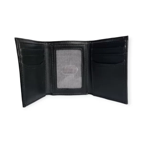 Cartera De Piel Con Cierre Color Negro - Imagen 3