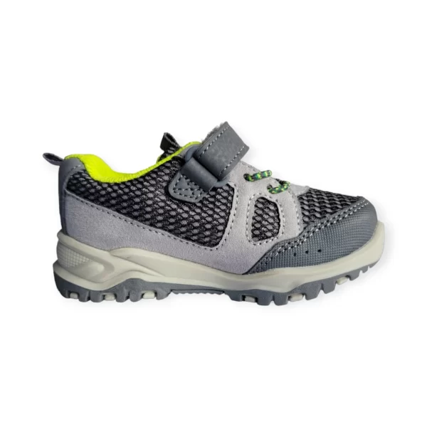 Tenis Con Broche De Velcro Color Gris - Imagen 2